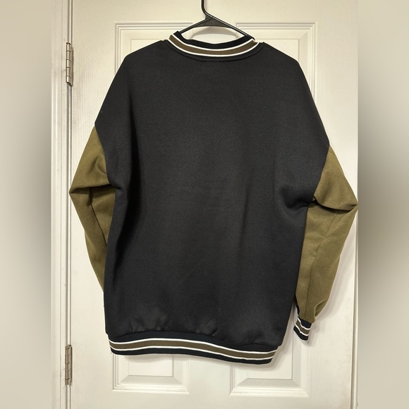 Color block Letter Patched Drop Shoulder Varsity Jacket - Never Worn - Size M - Picture 12 of 13